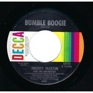 Freddy Martin 45 Bumble Boogie / Tonight We Love on Decca VG+ Jazz